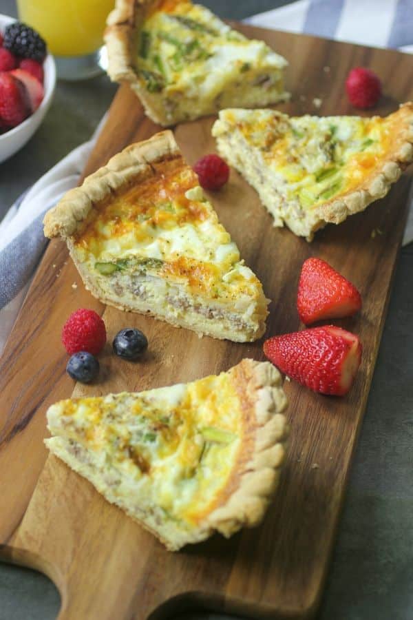 Asparagus Sausage Quiche Cooking Up Memories