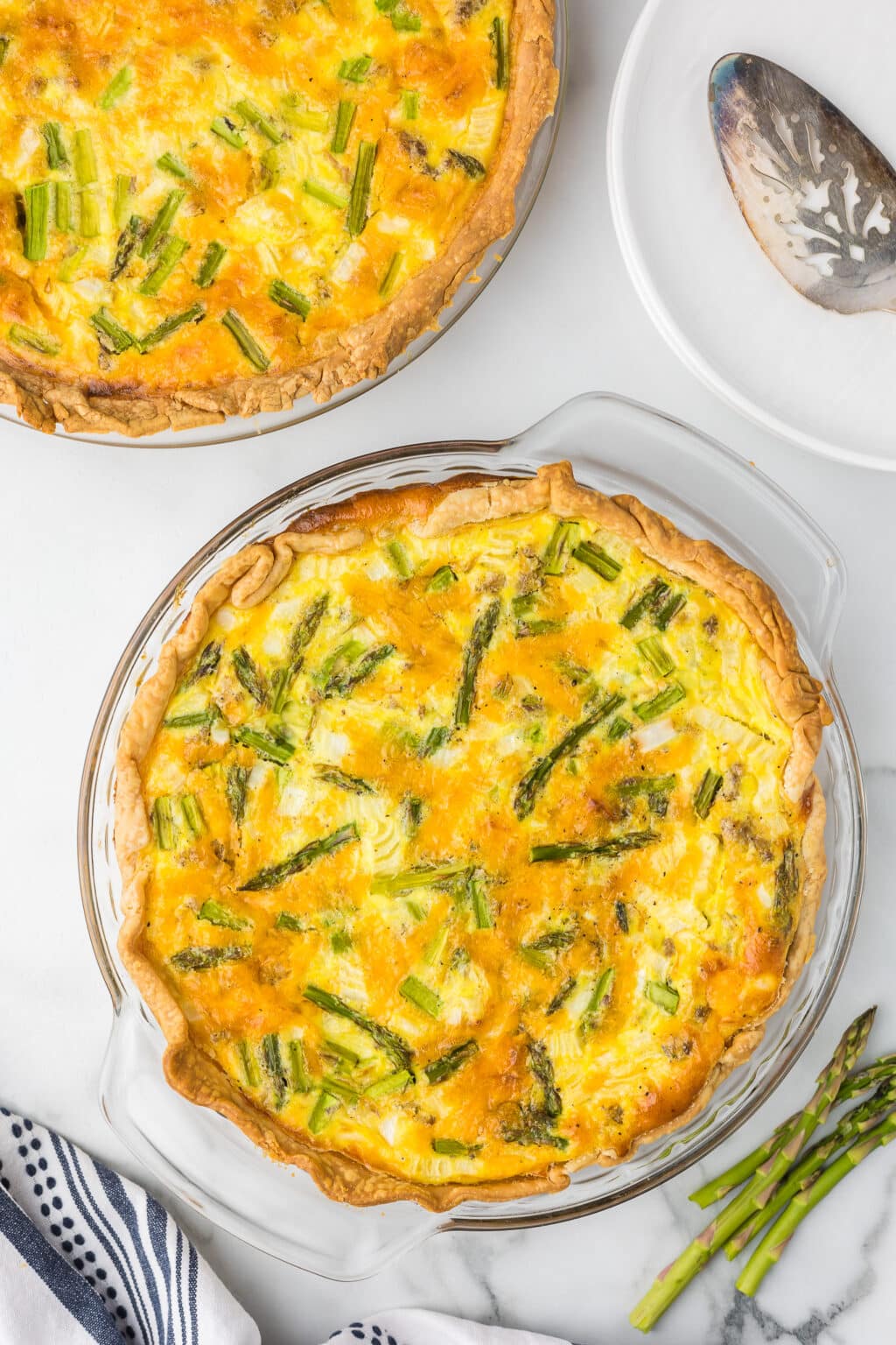 Asparagus Sausage Quiche - Cooking Up Memories