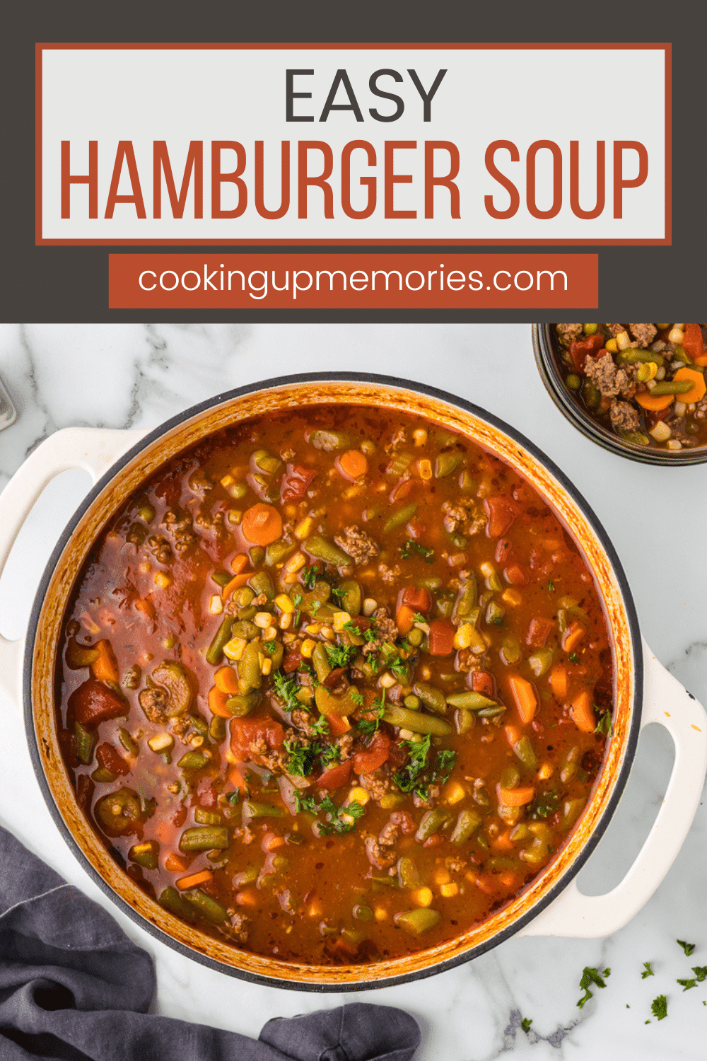Easy Hearty Hamburger Soup Recipe - Cooking Up Memories
