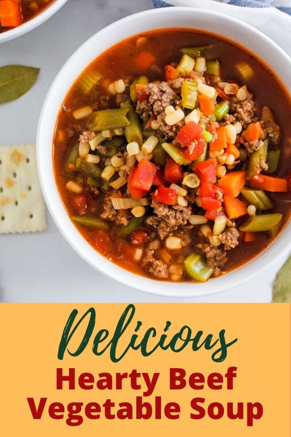 Hearty Beef Vegetable Soup - Cooking Up Memories
