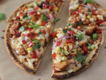 Easy BBQ Chicken Flatbread - Cooking Up Memories