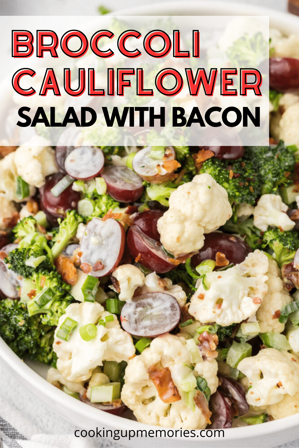 Broccoli Cauliflower Salad 3with Bacon Pin