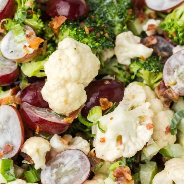 Broccoli Cauliflower Salad With Bacon