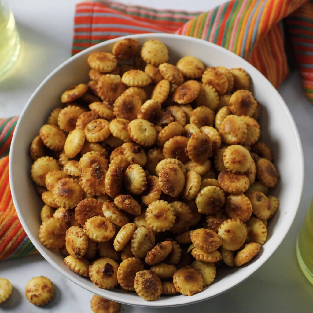 fiesta ranch crackers in bowl