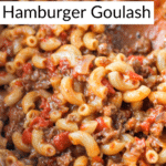 Traditional Goulash in a pan.