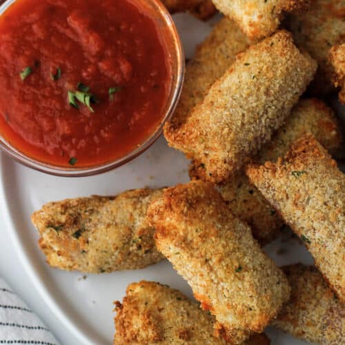 Air Fryer Cheese Sticks (with Pepperoni) - Cooking Up Memories