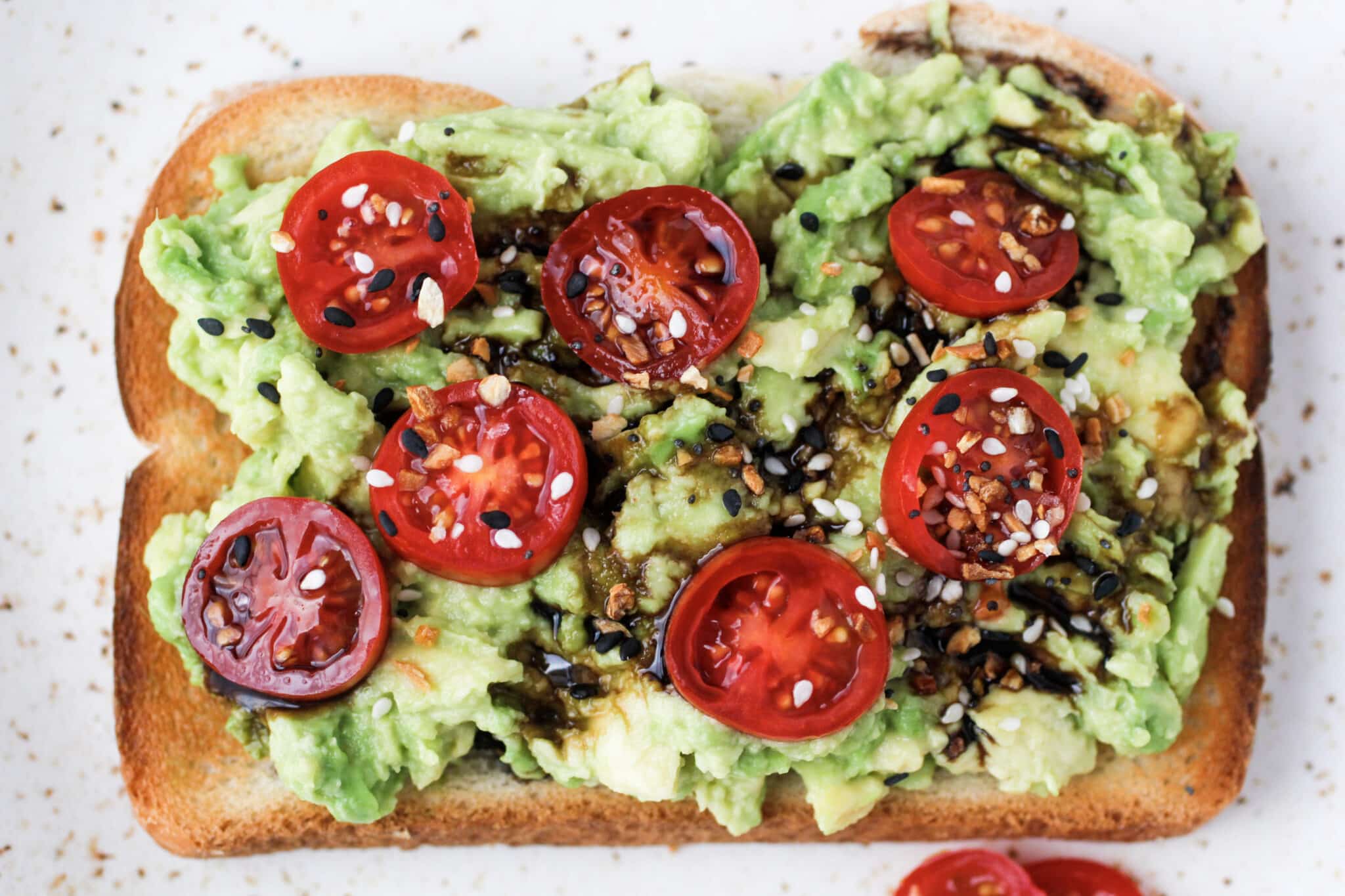 Avocado Toast with Balsamic Glaze - Cooking Up Memories