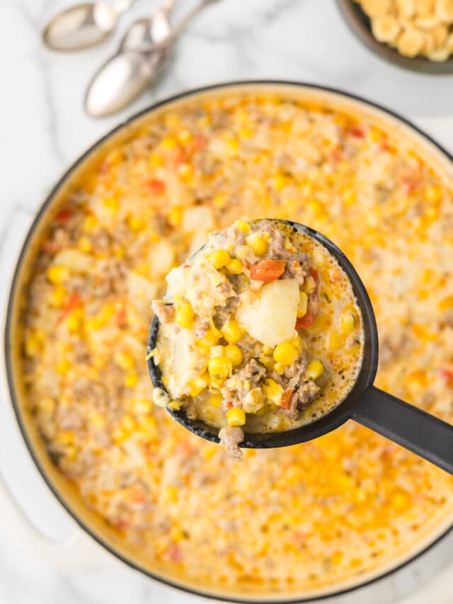 Corn Chowder Recipe with Sausage - Cooking Up Memories