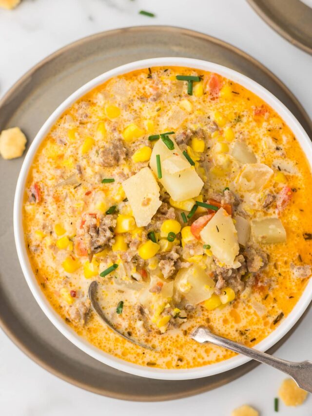 Corn Sausage Chowder - Cooking Up Memories