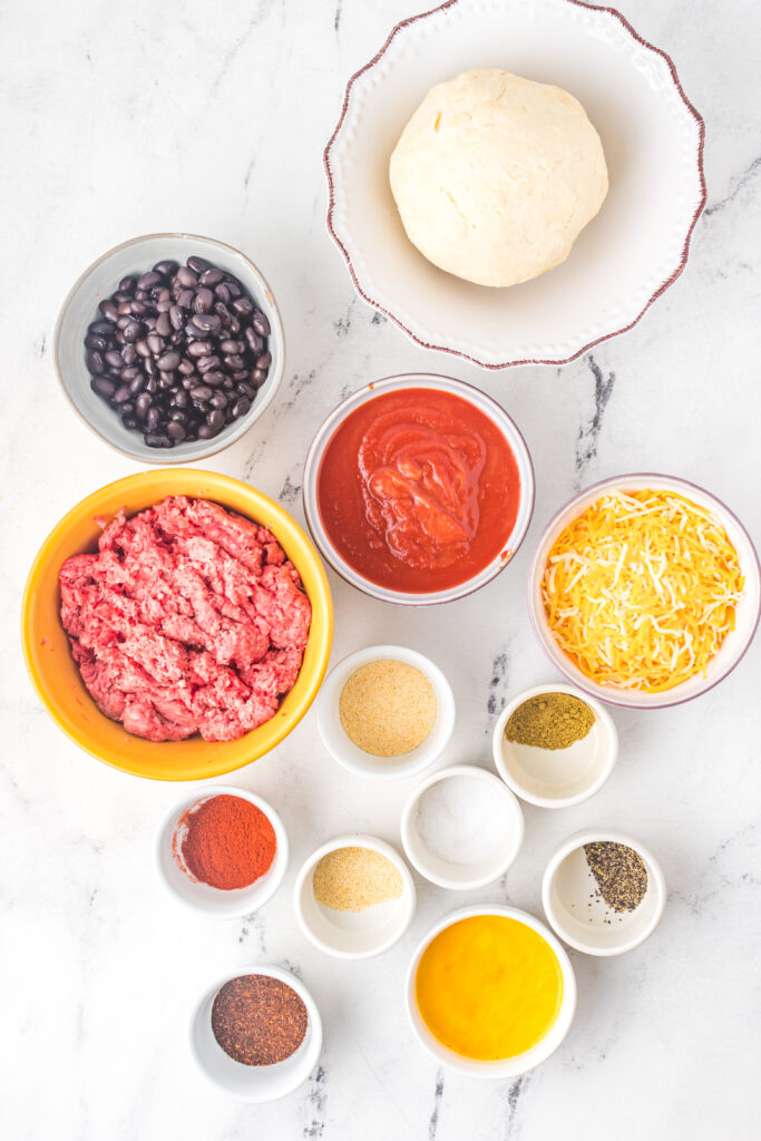 Ingredients to make Taco Empanadas.