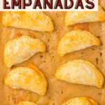 Taco Empanadas on a sheet pan after baking.