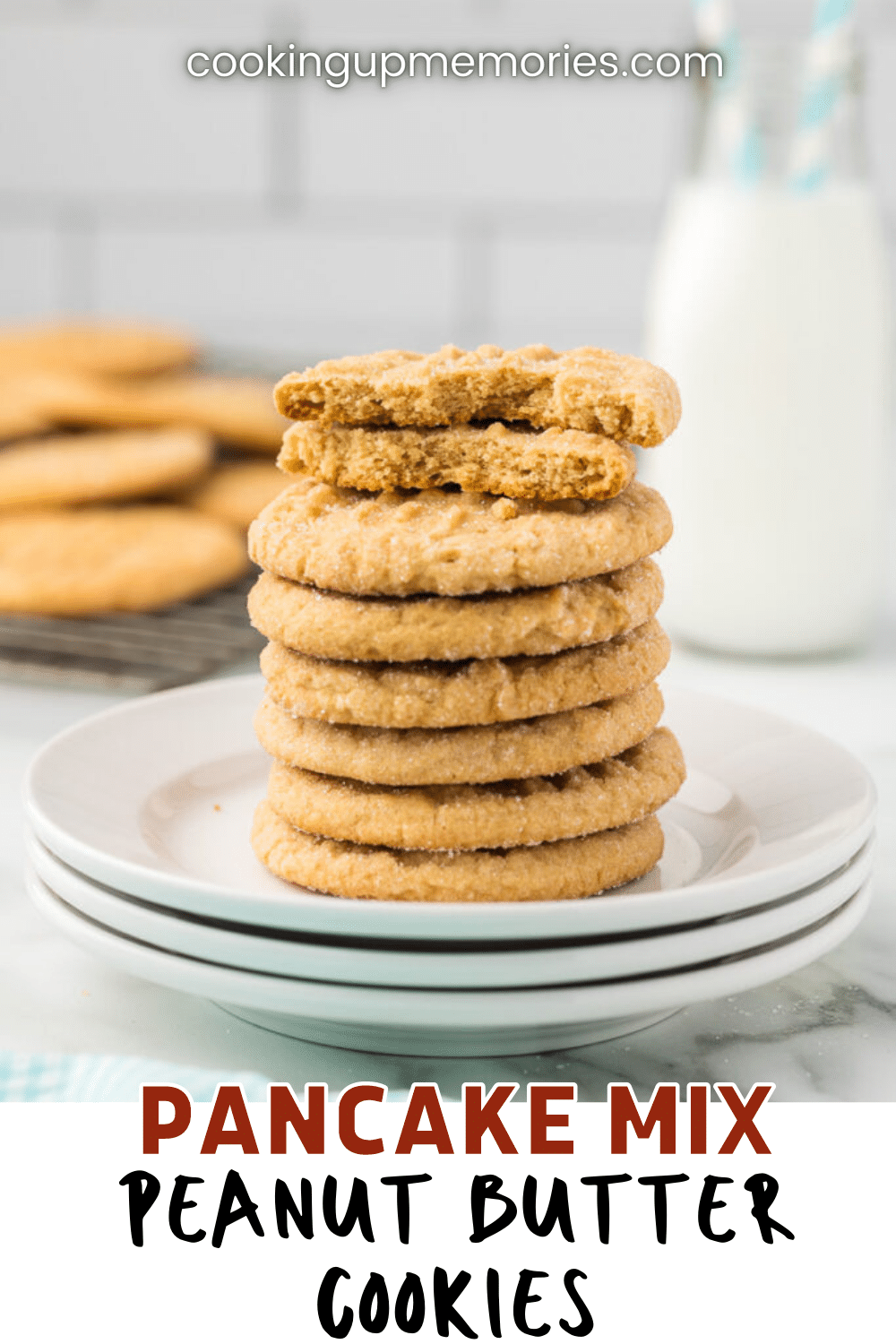 Easy Pancake Mix Peanut Butter Cookies Cooking Up Memories