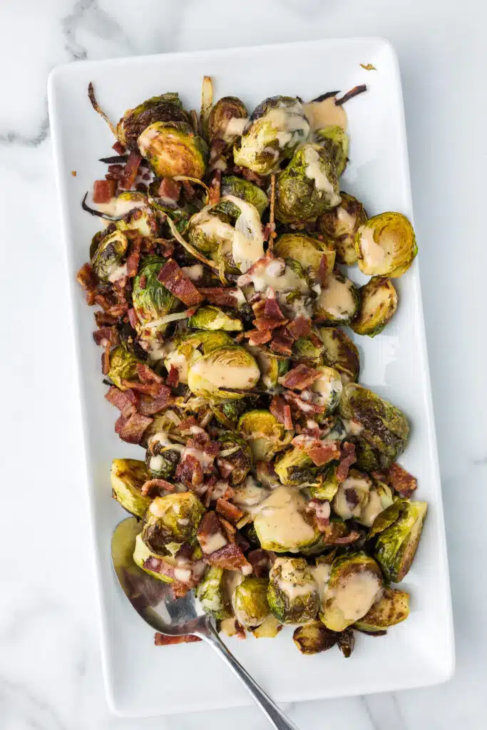 ROASTED BRUSSELS SPROUTS WITH BACON
