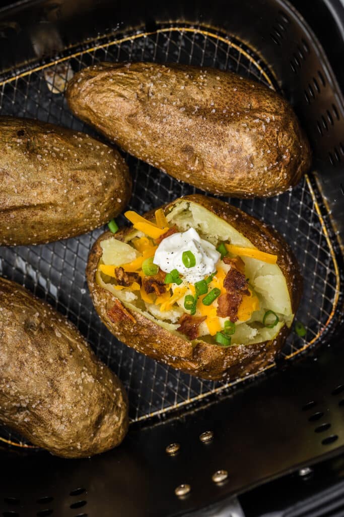 The BEST Air Fryer Baked Potato Recipe - Mom On Timeout