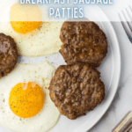 Air Fryer Breakfast Sausage Patties with Eggs