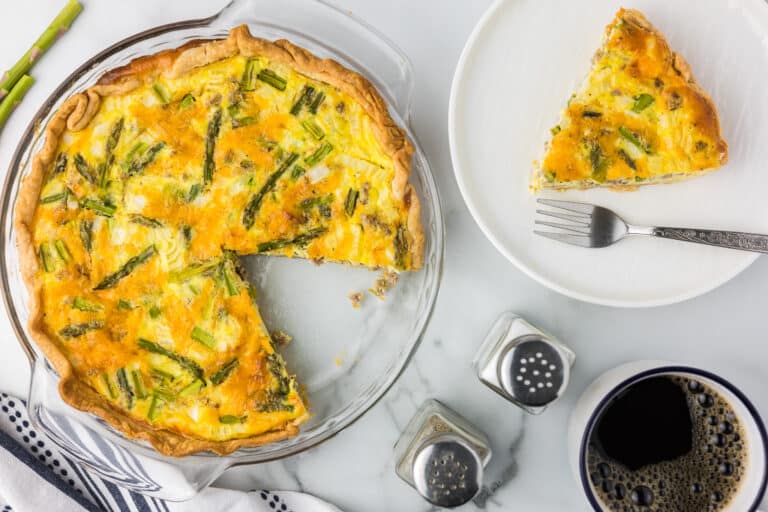 Asparagus Sausage Quiche - Cooking Up Memories