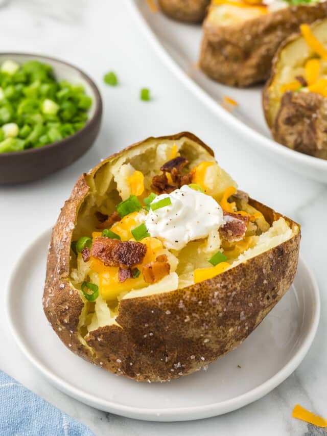 Easy Air Fryer Loaded Baked Potatoes Cooking Up Memories