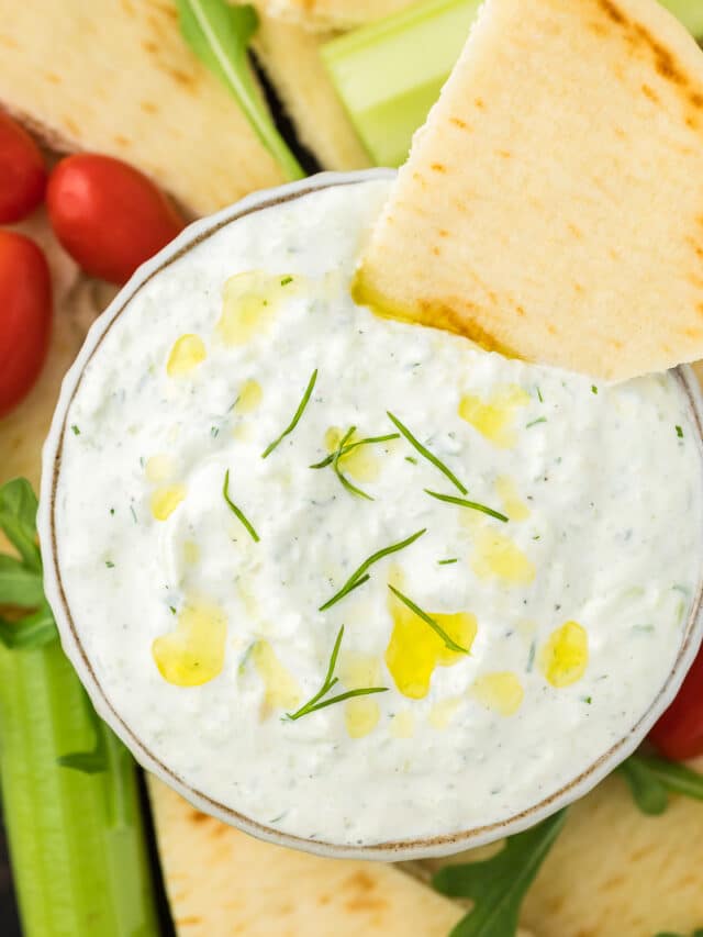 Tzatziki Sauce with Sour Cream - Cooking Up Memories