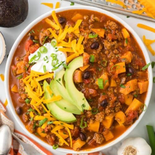 Beef and Chorizo Chili Recipe (Stovetop and Slow Cooker) - Cooking Up