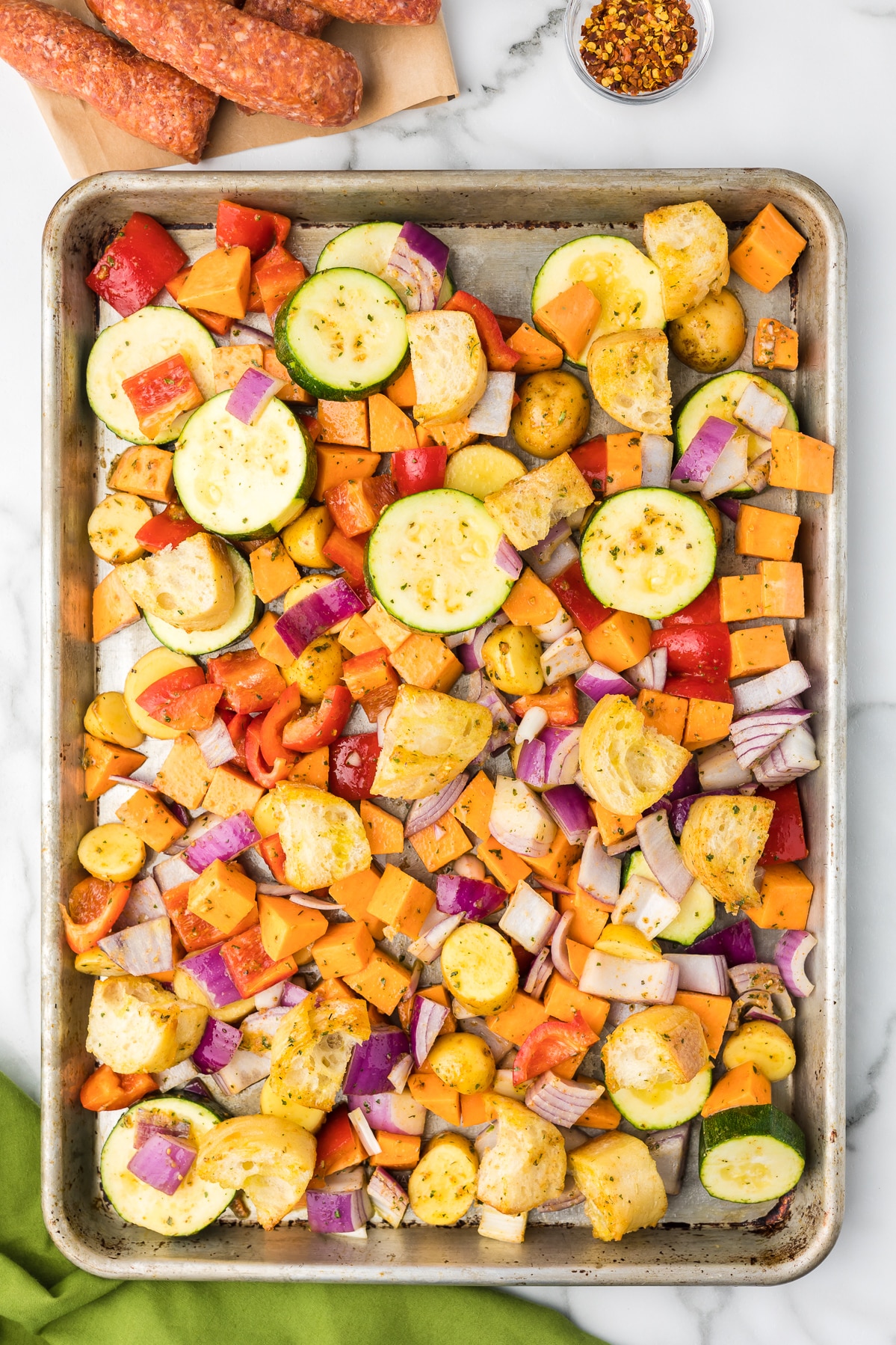 Sheet Pan Sausage and Veggies - Cooking Up Memories