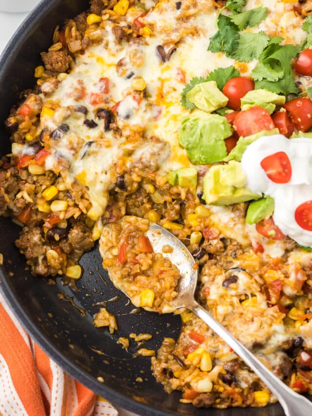 Taco Rice Skillet - Cooking Up Memories