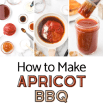 Ingredients to make apricot bbq sauce.