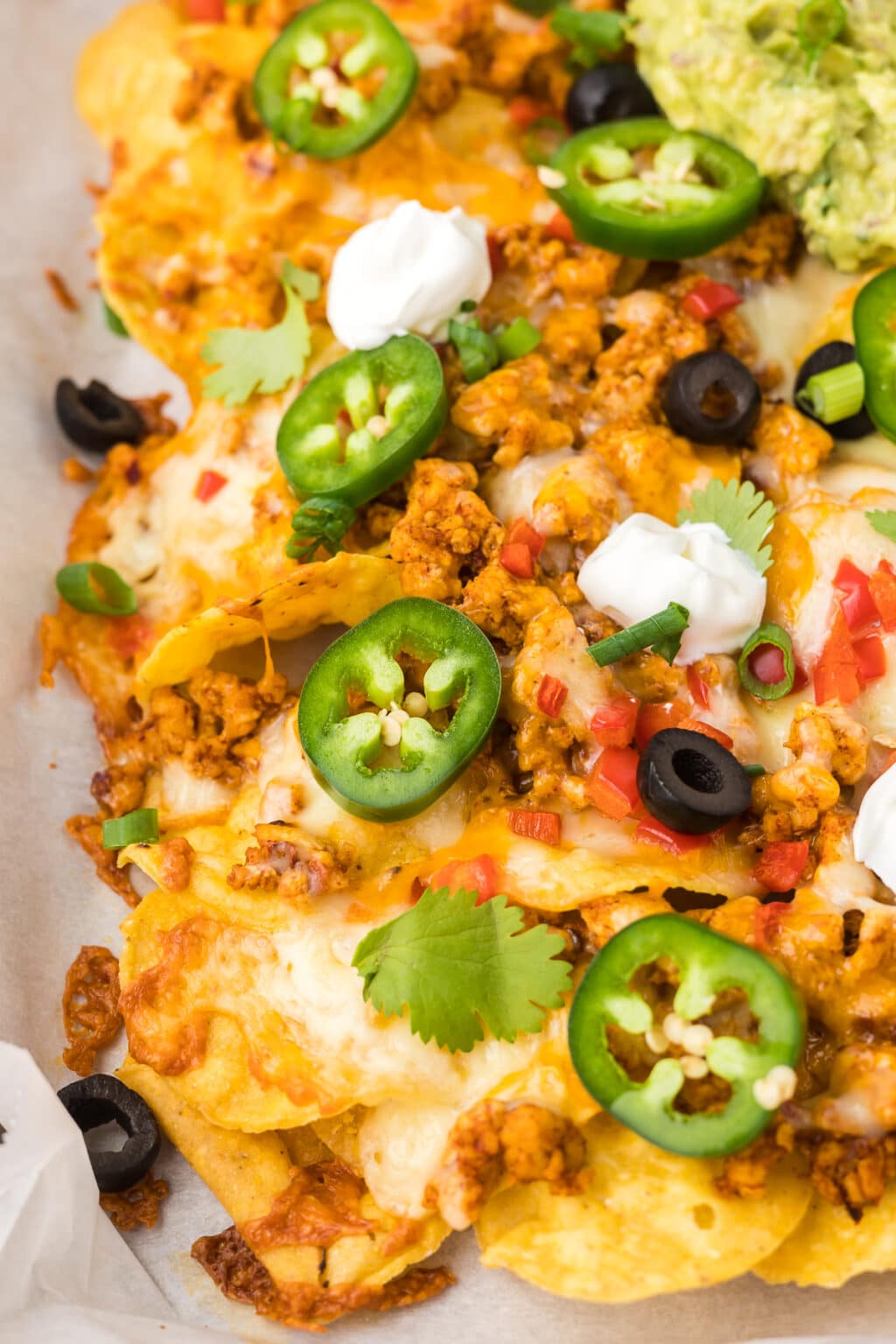 Easy Sheet Pan Chicken Nachos with Ground Chicken - Cooking Up Memories