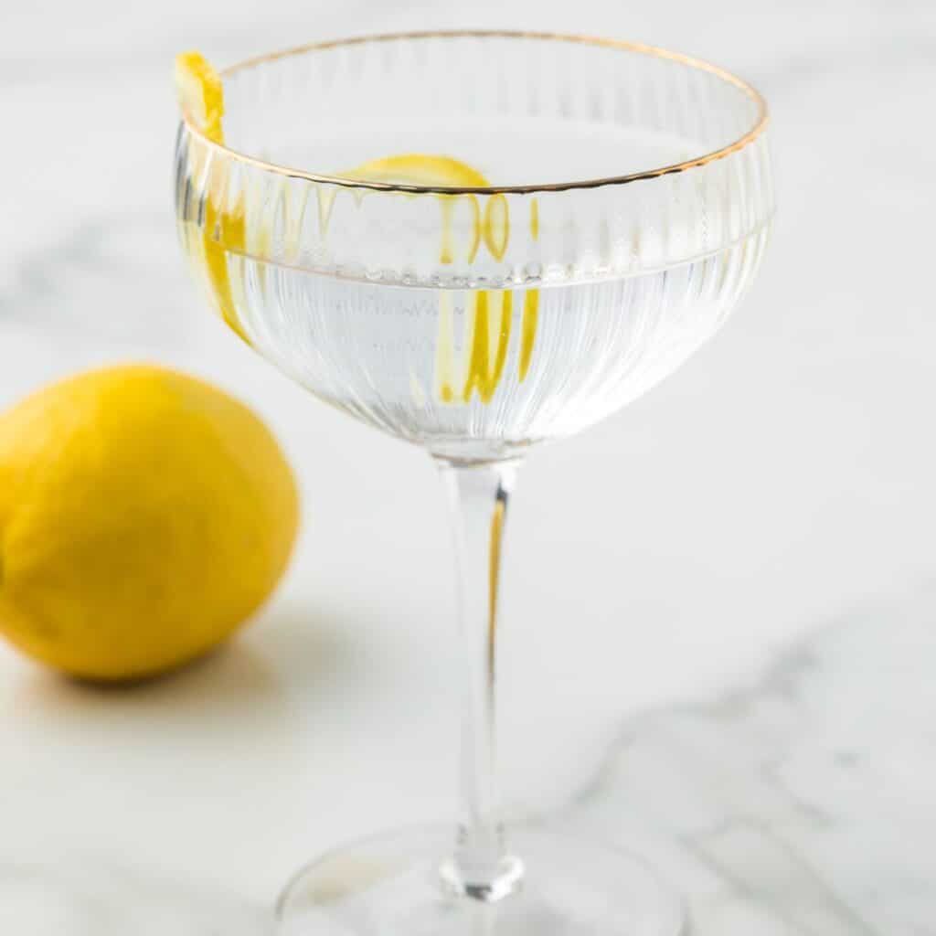 Absolut Vodka Martini with a lemon twist.