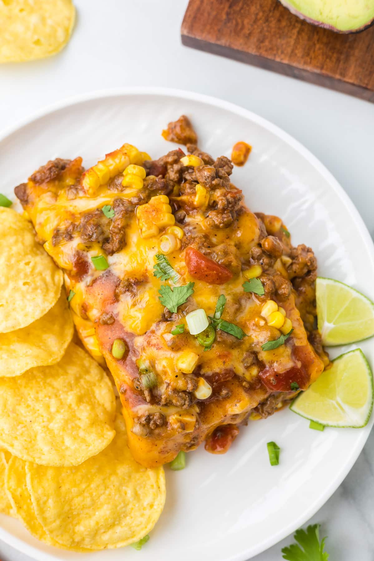 Ground Beef Cream Cheese Enchiladas - Cooking Up Memories