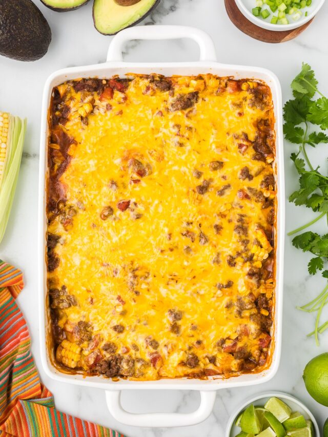 Cream Cheese Beef Enchilada Bake Recipe - Cooking Up Memories