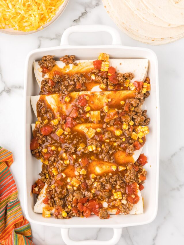 Cream Cheese Beef Enchilada Casserole Cooking Up Memories