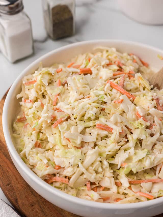 Sweet Creamy Coleslaw Recipe - Cooking Up Memories