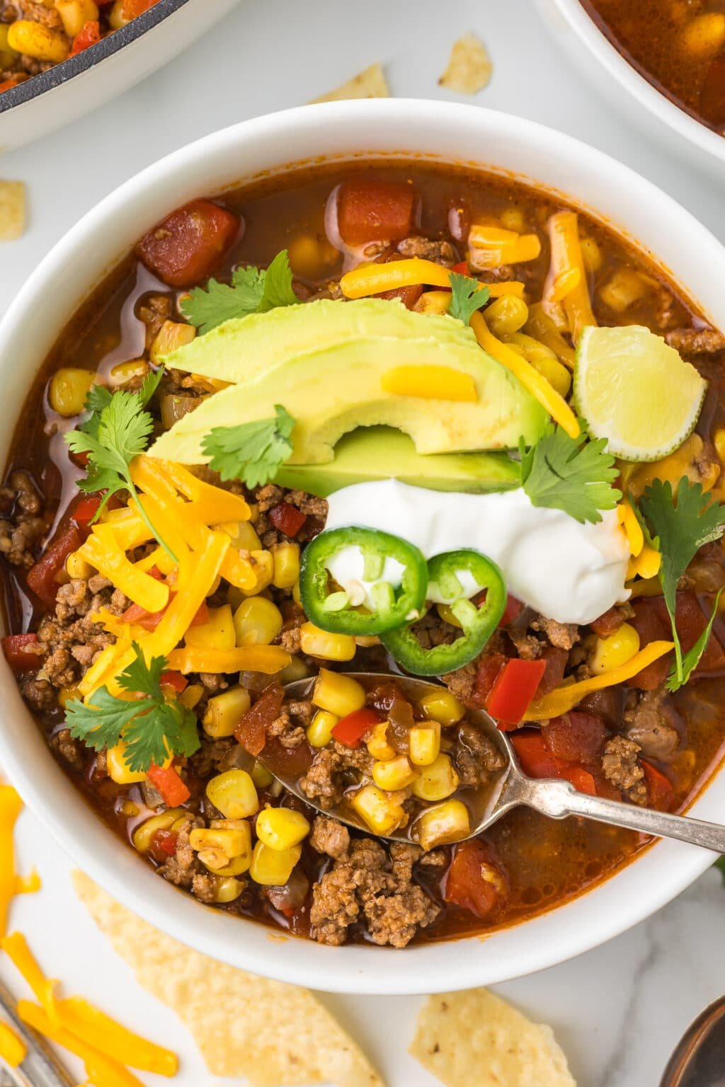 No Bean Taco Soup - Cooking Up Memories
