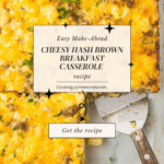 Simply Potates Breakfast Casserole in dish with one piece missing