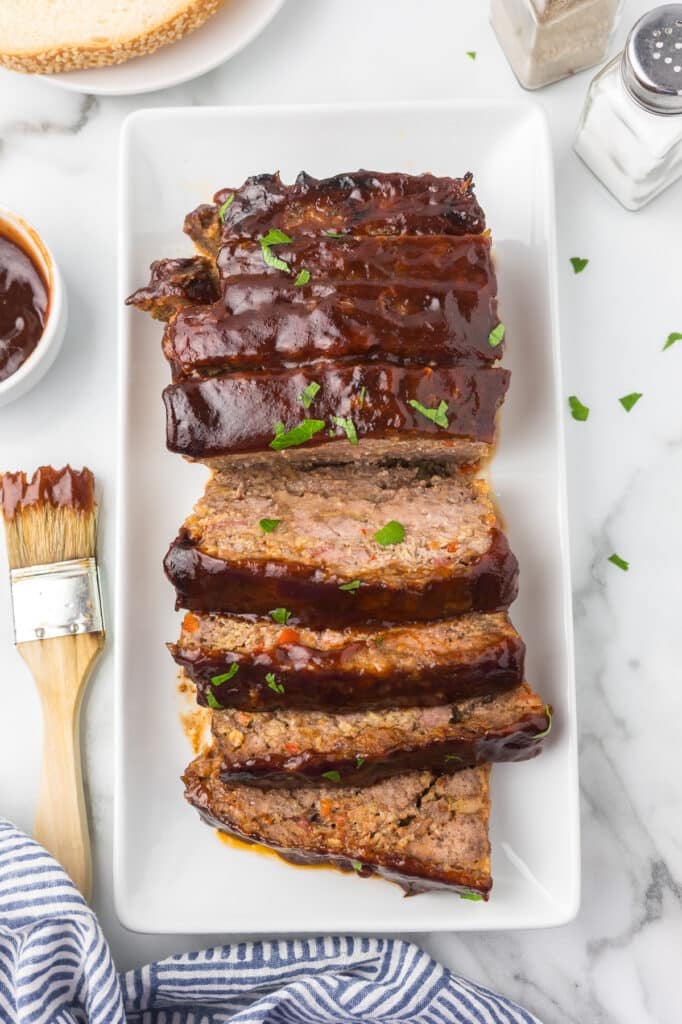 The Best Cheesy Meatloaf with BBQ Sauce - Cooking Up Memories