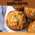Jumbo Banana Muffins on plate