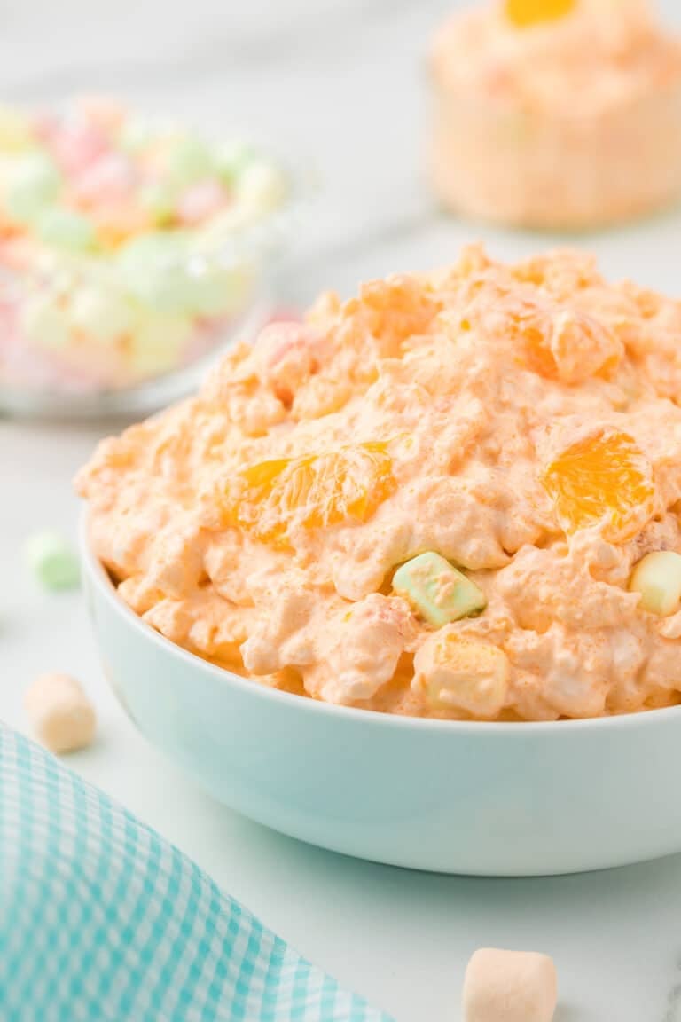 Mandarin Orange Jello Salad with Cottage Cheese (Thanksgiving Fruit