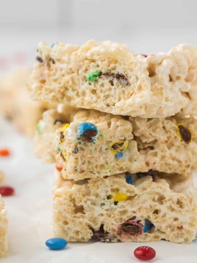 M&M Rice Krispie Treats - Cooking Up Memories