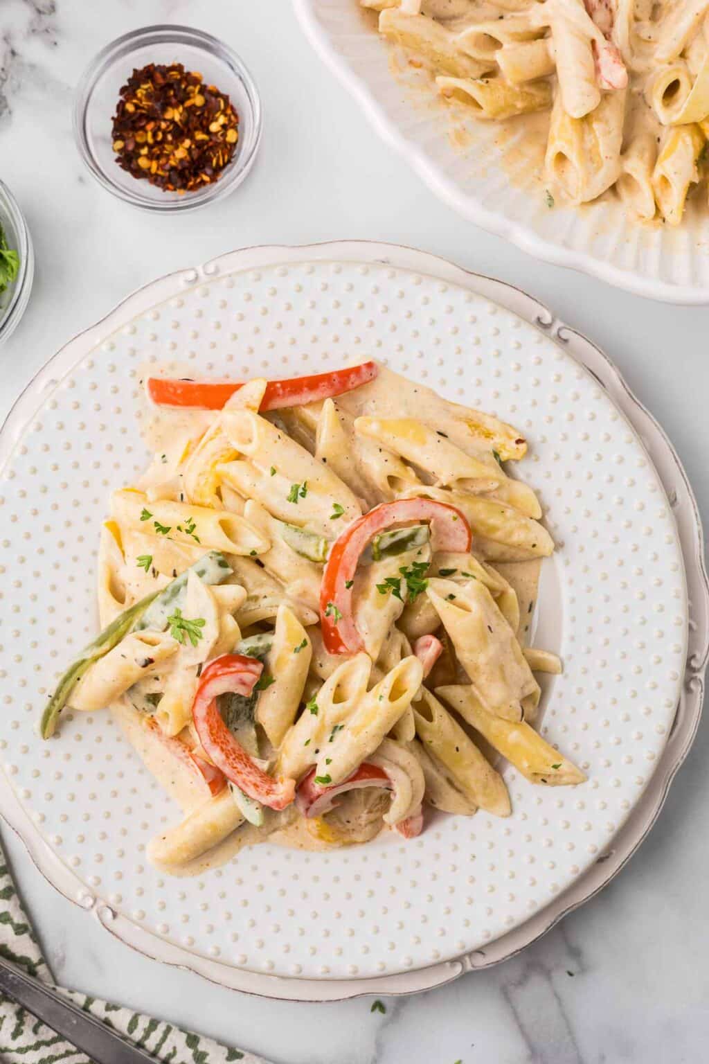 Easy Jamaican Vegetarian Rasta Pasta Recipe - Cooking Up Memories
