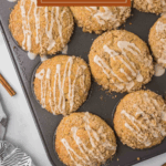 Cinnamon Roll Muffins in a muffin pan