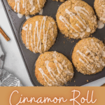 Cinnamon Roll Muffins in a pan