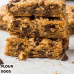 stacked brown butter pecan blondies